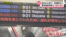 前日の大雨 影響つづく 新幹線に大幅な遅れ 切符売り場には長蛇の列も（静岡県）