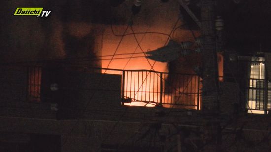 【速報】マンション6階から激しい炎　一室を全焼（静岡・浜松市）