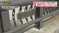 また「橋名板」盗難か…藤枝市で新たに４枚なくなる　県内で盗難被害が相次ぐ（静岡県）