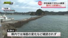 伊豆諸島で３０センチの津波を観測も津波注意報は解除…静岡県内の海面変化など確認されず　５日