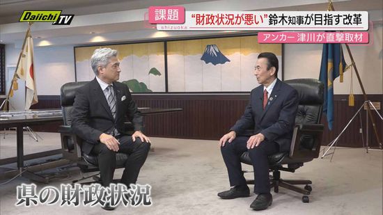 【新年の県政いかに】知事へ津川アンカー直撃取材！｢財政｣｢公約｣｢リニア｣…あのキャッチフレーズも(静岡)