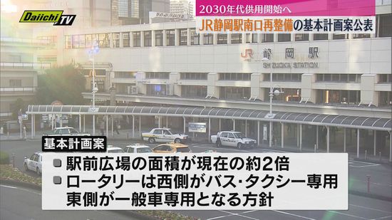 2030年代供用開始に向け　静岡駅南口駅前広場の再整備について基本計画案を公表