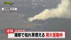 【速報】沼津市の海岸で枯れ草火災か消火活動続き現場周辺で交通規制も…けが人などの情報なし（静岡）