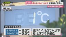 最強寒波で県内14の地点で氷点下、交通機関にも乱れ（静岡）