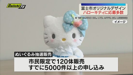 富士市限定ハローキティぬいぐるみ】市制施行60周年記念 市民限定で