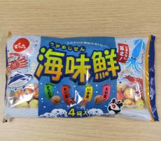 でん六、厳選した4種類の海の幸が楽しめる豆菓子「海味鮮（うみあじ