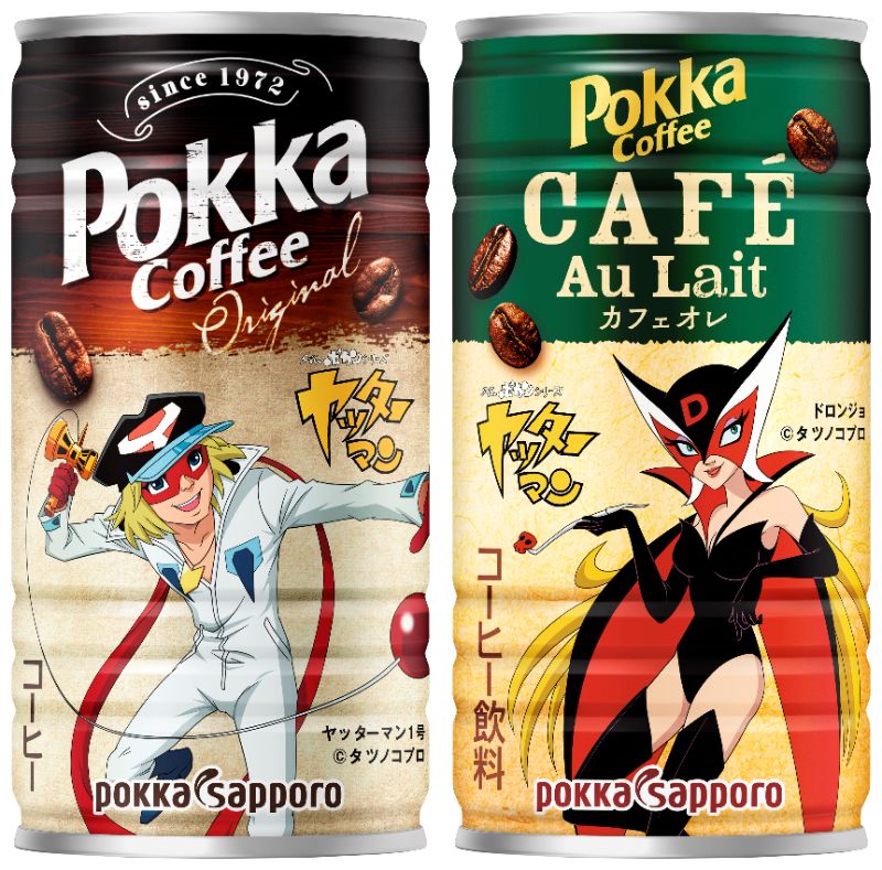 ヤッターマン・ガッチャマン・みなしごハッチなど全32種類　「ポッカコーヒー」からタツノコプロキャラクター缶期間限定発売
