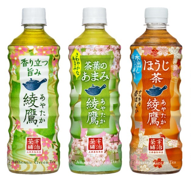 コカ・コーラ「綾鷹」それぞれの味わいごとに和の素材で桜の風景を表現