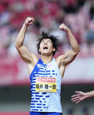 男子100メートルは坂井隆一郎が連覇　参加標準逃すも“希望”「五輪出る意識で調子上げる」