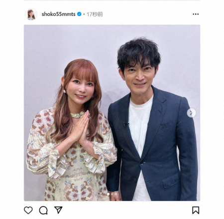 中川翔子　人気声優との2ショット披露　「生で低音ボイス…最高すぎました！」と大興奮