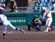 【甲子園】智弁学園・佐坂　154キロ腕から初球決勝打「1球目から積極的にいこうと思っていた」