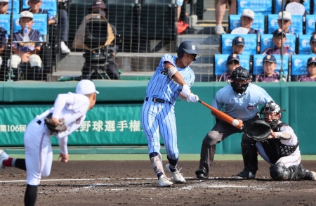 【甲子園】東海大相模　8強一番乗り！3番・中村4安打4打点、1メート98左腕・藤田は6回1失点