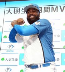 日本ハム・レイエスが8月の月間MVP受賞　残り2本と迫る20本塁打へ「約束は守る男なので」