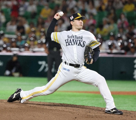 ソフトバンク有原　14勝目の権利を得て降板　リーグトップ日本ハム伊藤に並ぶか