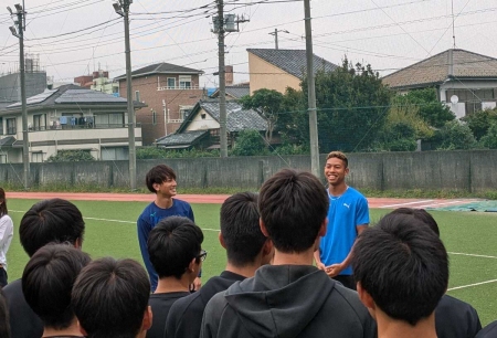 橋岡優輝「自国開催なので金メダル」母校で世界陸上V宣言　サニブラウン飛び入り参加も