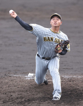 阪神安芸キャンプ　初日のブルペン最多投球は育成ルーキー松原の150球