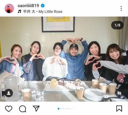 栗原恵さん結婚祝福に豪華メンバー集結！木村沙織さんが貴重ショット公開「プリメグを独り占めだなんて…」