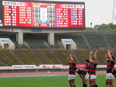 【関西大学ラグビー】関学大が5シーズンぶりに京産大に勝利　後半に4トライを重ねて圧倒