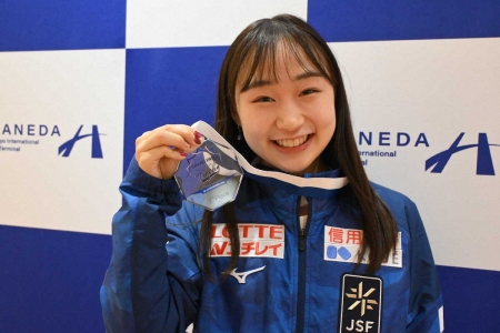 【フィギュア】松生理乃「緊張にも強くなった」GPシリーズ連続2位に手応え　フィンランドから帰国