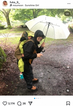 星野真里　長女の幼稚園の登山…夫が同行しおんぶ「実は、この日のために約1カ月練習」先生の熱意にも感激