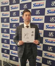 ヤクルト　石山泰稚「本当に不甲斐ないシーズン」1億5000万円から大幅ダウン「悔しさしかない」