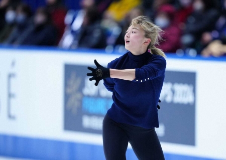 女子最終組がフリーへ調整　坂本はジャンプミス修正　全員SP70点台の大混戦