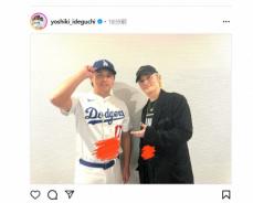 大谷翔平そっくりさんモデル、憧れの人との対面に感激！　2ショット披露し「めちゃめちゃ好きです」