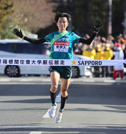 【箱根駅伝】往路Vの青学大　5区若林が“山の神”超え区間新「本当に気持ち良かった」