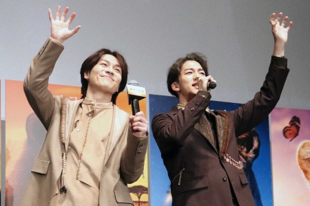 尾上右近＆松田元太　2人で劇中歌を生歌唱　映画「ライオンキング」応援上映会