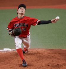 東芝・松山仁彦　昨秋の日本選手権8強の原動力となったサイド左腕　入社5年目の今季は投手リーダーに就任