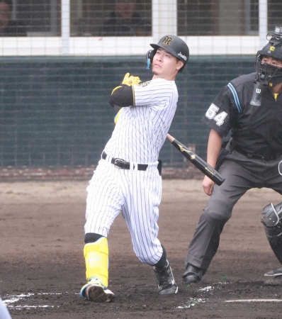 佐藤輝の2ランで始まった阪神の紅白戦で野口、栄枝ら若手も成長アピール