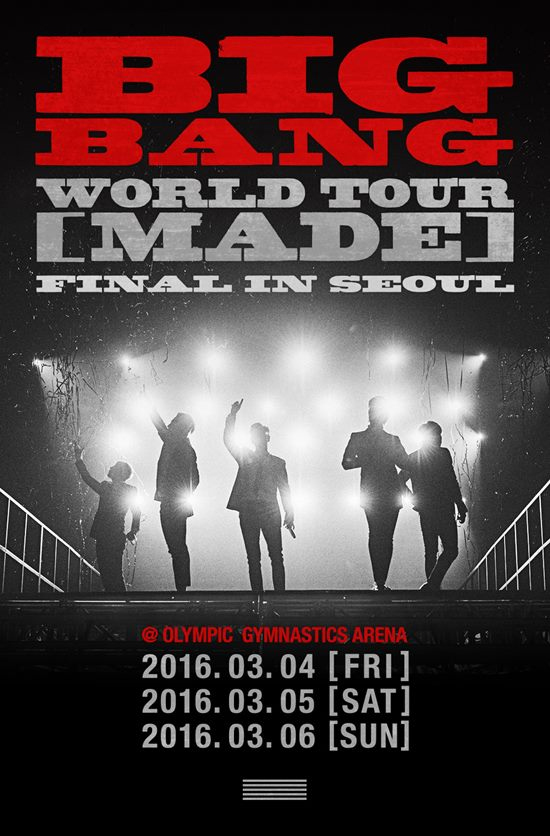 BIGBANG、ワールドツアーのフィナーレはソウル！アンコールコンサート確定！