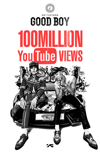 G-DRAGON＆SOLの『GOOD BOY』MVがYouTubeで再生回数1億突破！