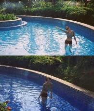 T-ARA ヒョミン、プールで楽しい水遊び！