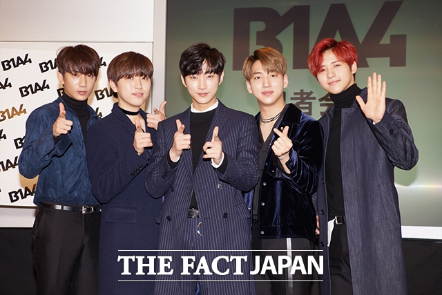 B1A4、レーベル移籍で会見、3月の新譜リリースやライブへの抱負明かす