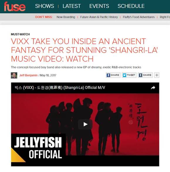 VIXXの新曲『桃源境』、米 Fuse TVが大絶賛「今年最高のMV」