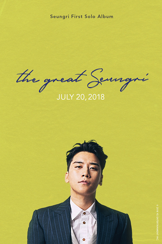 BIGBANGのV.I、7/20（金）初のソロアルバム「THE GREAT SEUNGRI」発表へ