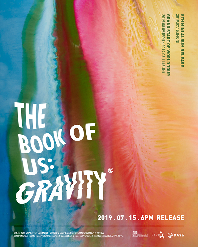 DAY6、7月15日 5th MINI ALBUM 'The Book of Us : Gravity発売決定！