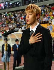EXOのBAEK HYUN、国歌熱唱に「格好いい！！」
