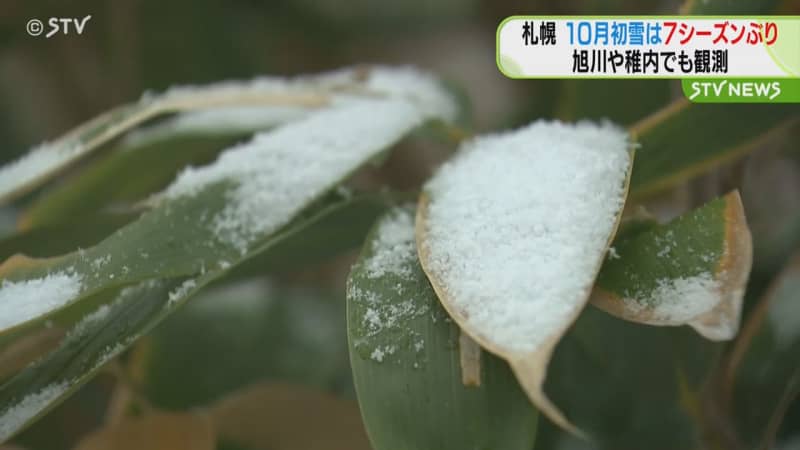 札幌で初雪 10月に降るのは７シーズンぶり　旭川や稚内でも初雪