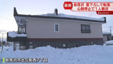 【速報】屋根の雪下ろし中に２人転落　男性１人を心肺停止の状態で搬送　北海道岩見沢市