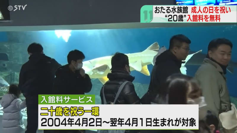 「お祝いされてうれしい」二十歳を迎える人の入館料が無料　北海道・おたる水族館