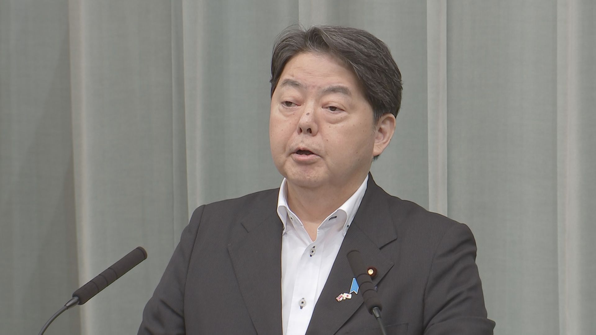 【速報】林官房長官「臨時情報には『警戒』と『注意』があり、このあと気象庁から詳細な発表」