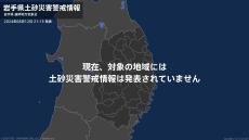 ＜解除＞【土砂災害警戒情報】岩手県・久慈市、岩泉町