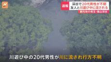 【速報】「男性が川遊び中に流されてしまった」 埼玉・嵐山渓谷で水遊び中の20代男性が行方不明　捜索続く