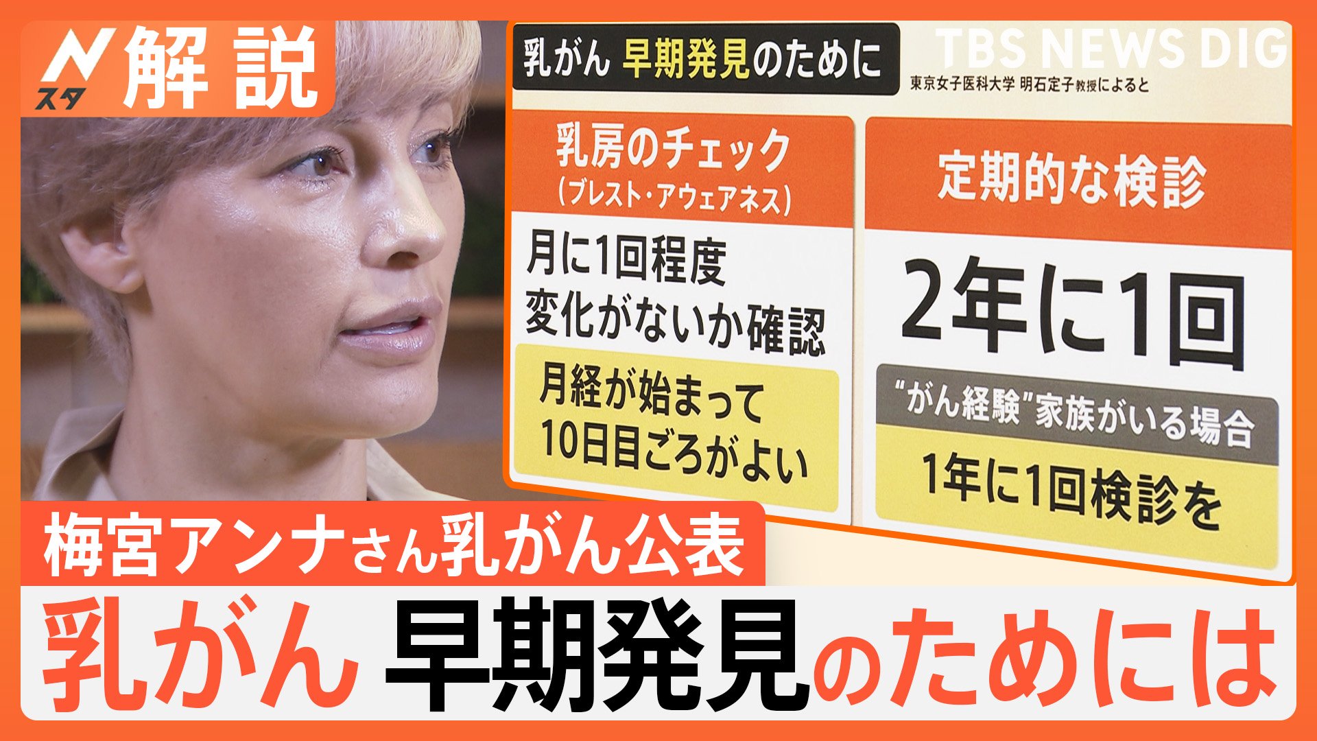 【Nスタ単独インタビュー】梅宮アンナさん乳がん告白、乳がん早期発見のために「ブレスト・アウェアネス」