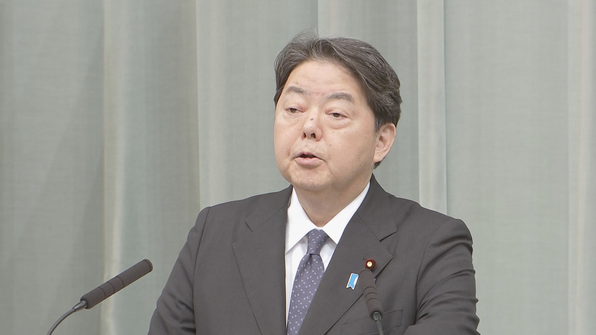 【速報】林官房長官「大変無念」岸田総理の退陣表明受け　自身の出馬は「コメント控える」