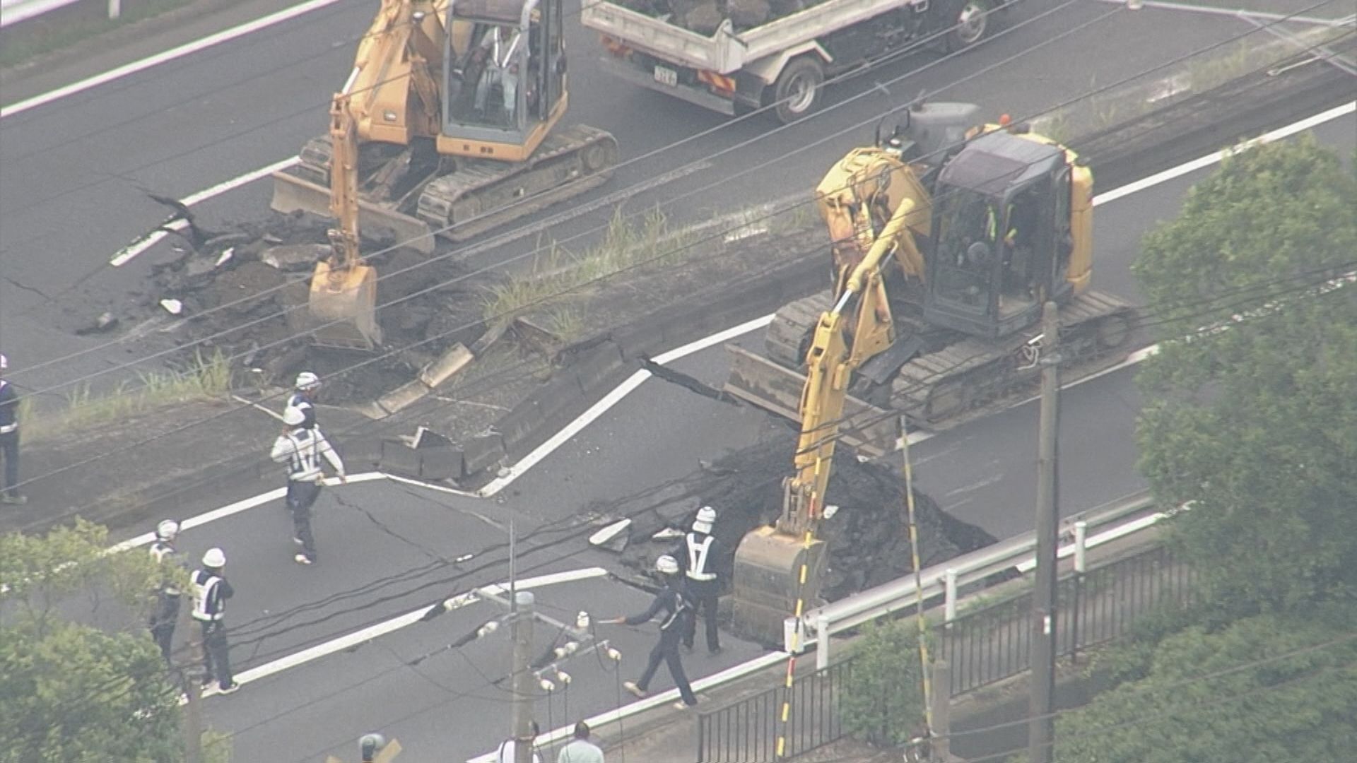 千葉・市原市の国道16号の陥没　きょう午後4時ごろ通行再開見込み