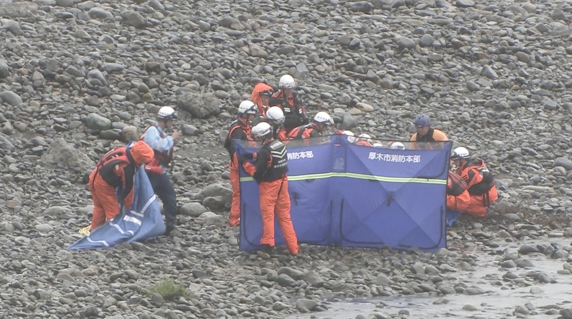 相模川で男性2人が心肺停止の状態で見つかる　下水道管工事現場から増水で流された行方不明の男性作業員2人か　神奈川県相模原市