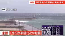 伊豆諸島で相次ぎ津波観測　八丈島で50センチ、神津島で20センチ、伊豆大島でも10センチ